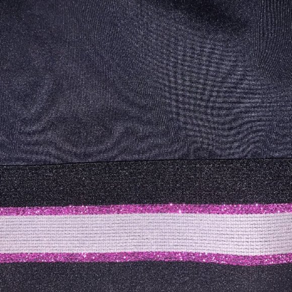 Black Noli Sports Bra with Pink Stripe - Picture 2 of 4